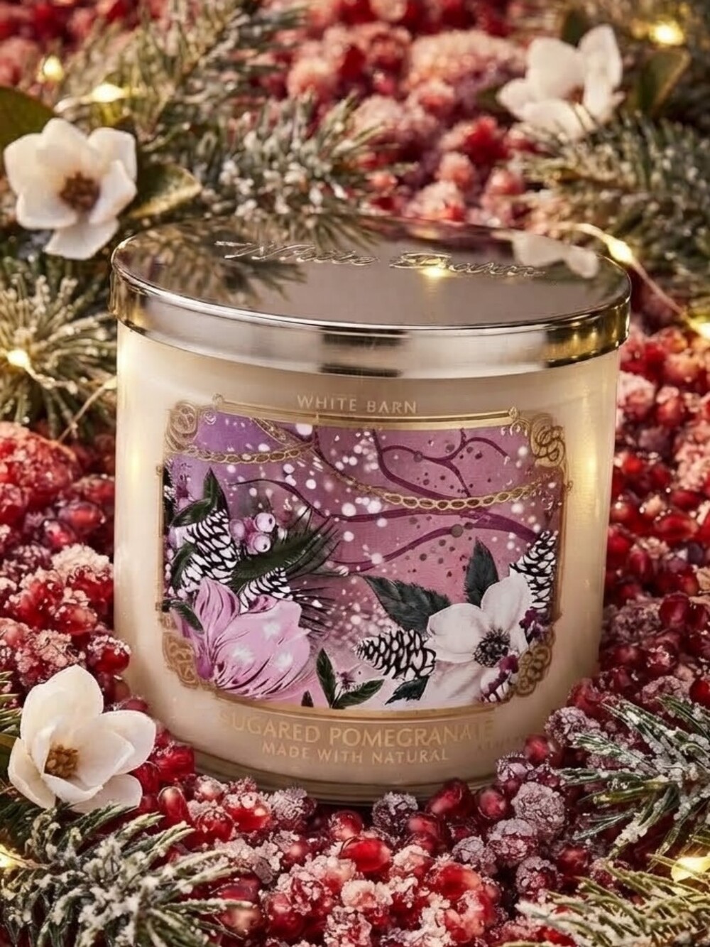 White Barn Sugared Pomegranate Candle